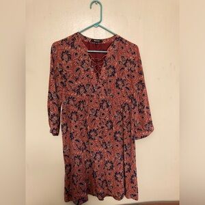 Silk patterned Madewell dress size small
